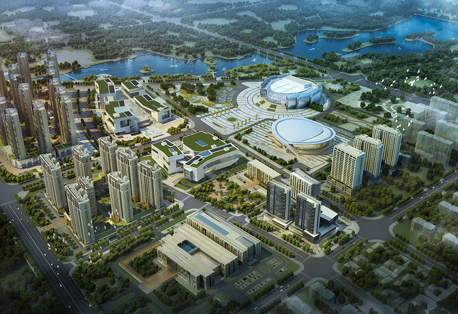 菏泽文化广场项目 鸟瞰效果图.jpg